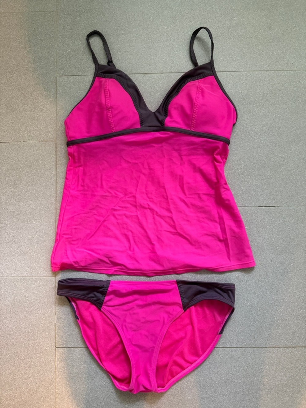 Women's Athleta Pink Two-Piece Tankini Set